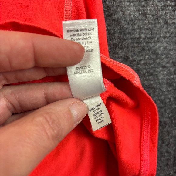 ATHLETA Women’s Pink/Orange Long Sleeve Athletic Shirt Style #964344 size: Large - Picture 9 of 11